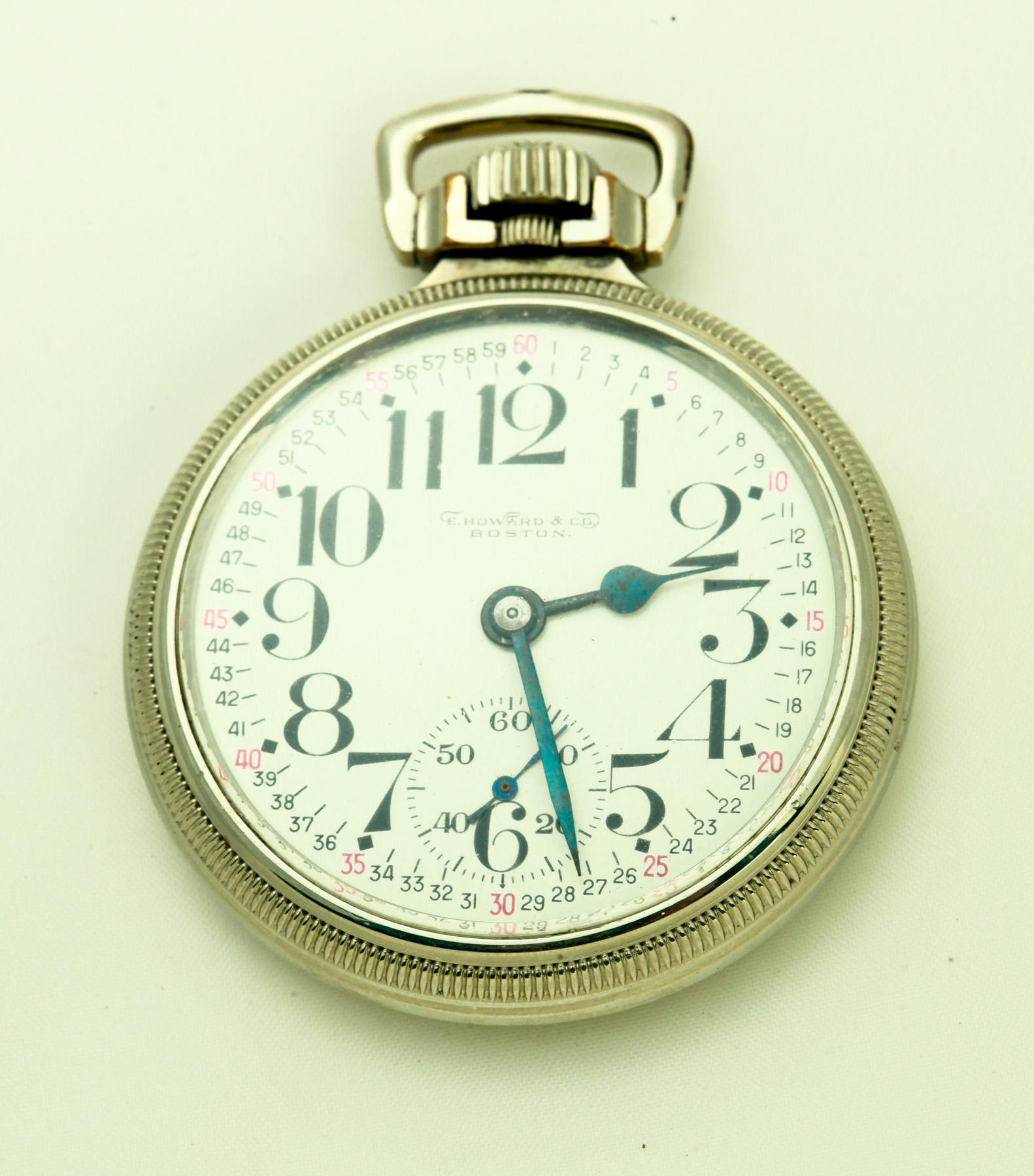 Appraisal: HOWARD RAILROAD POCKET WATCH Boston early th century E Howard