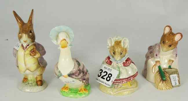 Appraisal: Beswick Beatrix Potter Figures Jemima Puddle Duck The Old Woman