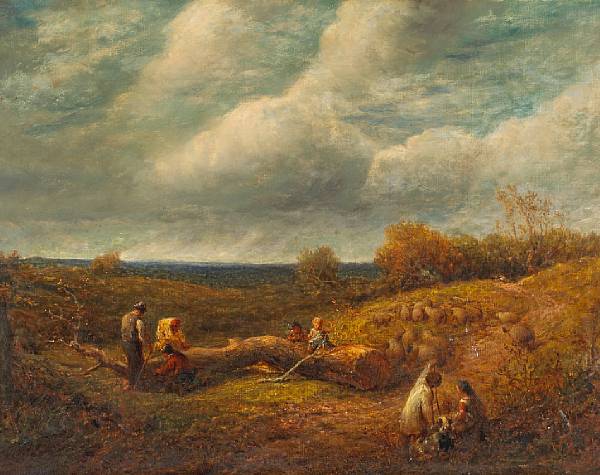 Appraisal: Attributed to James Thomas Linnell British - An extensive landscape