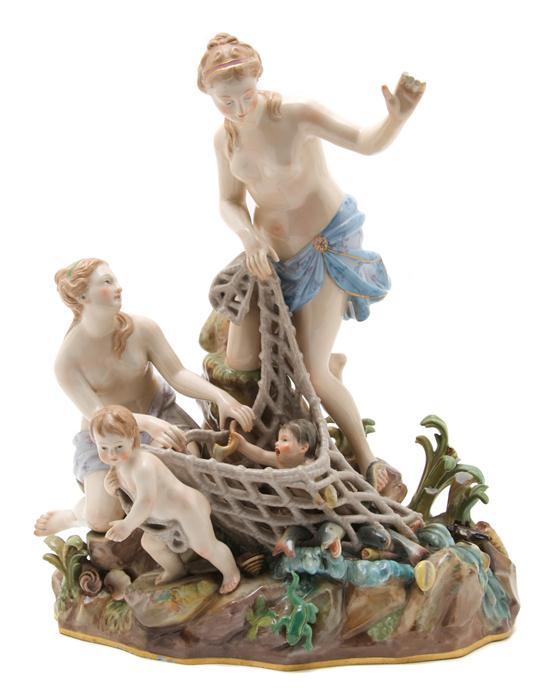 Appraisal: A Meissen Porcelain Figural Group depicting two ladies and two