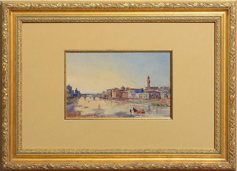 Appraisal: DOMENICO CALIGO act - VIEW OF FLORENCE Watercolor on paper