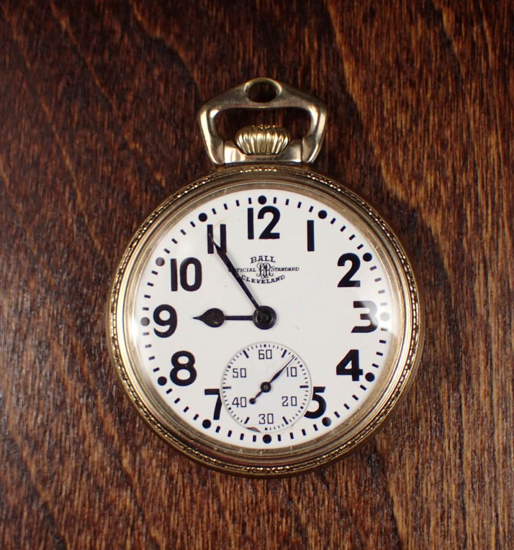 Appraisal: BALL OFFICIAL RR STANDARD OPEN FACE POCKET WATCH model A