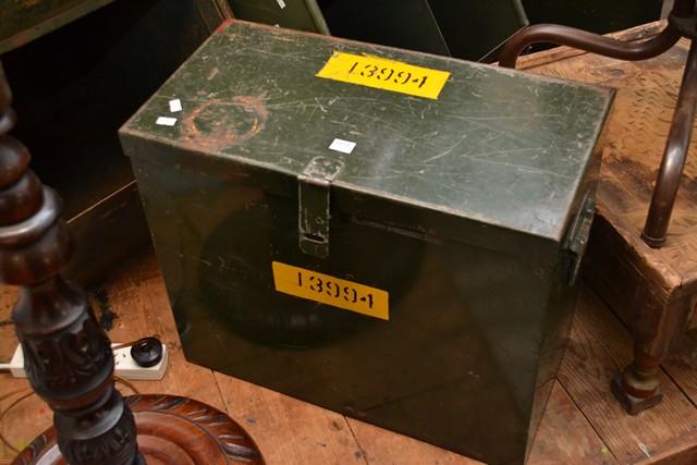 Appraisal: THREE GREEN AMMO BOXES