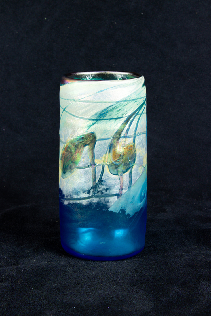 Appraisal: AMERICAN IRIDESCENT ART GLASS VASE American iridescent art glass vase