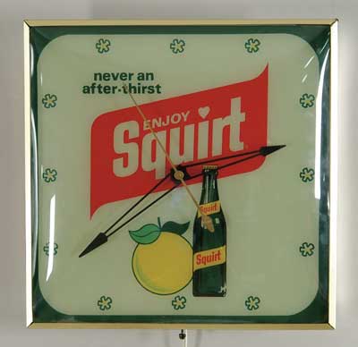 Appraisal: SQUIRT ADVERTISING CLOCK Working SIZE - w x - h