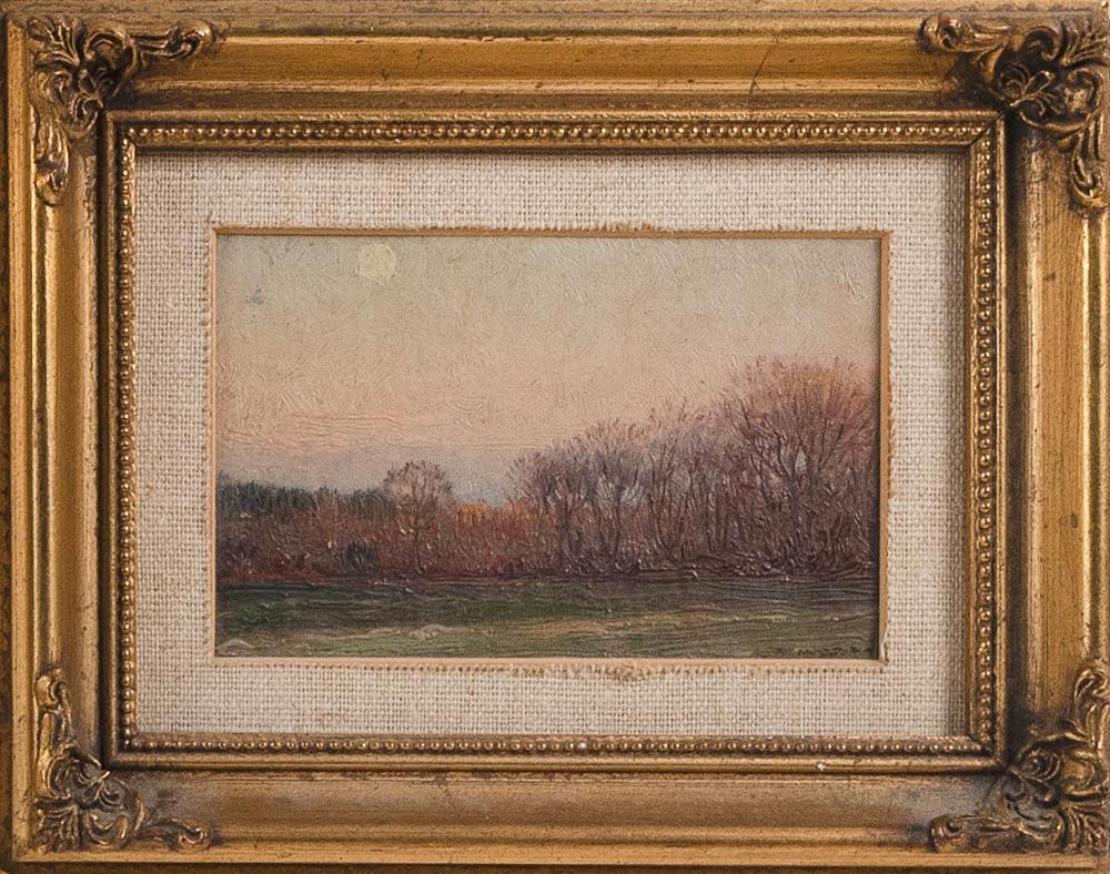 Appraisal: FREDERICK MORTIMER LAMB MASSACHUSETTS - LANDSCAPE AT SUNSET OIL ON