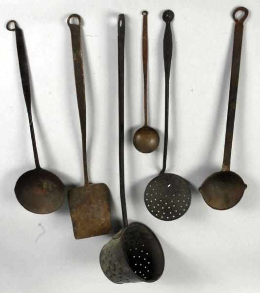 Appraisal: Lot of Primitive Hand Wrought Kitchen Tools Description Includes one