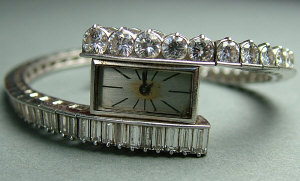 Appraisal: A Vintage Boucheron white metal and diamond set ladies cocktail