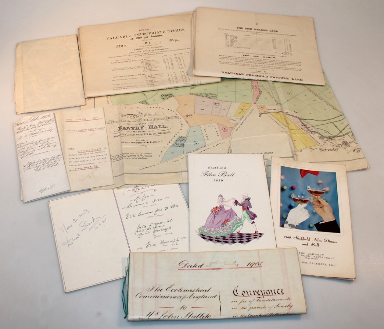 Appraisal: Various early thC ephemera relating to The Sale and other