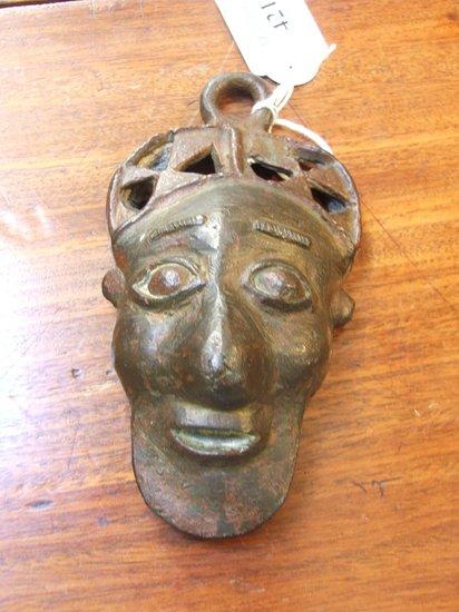 Appraisal: AN OLD PERUVIAN BRONZE MASK