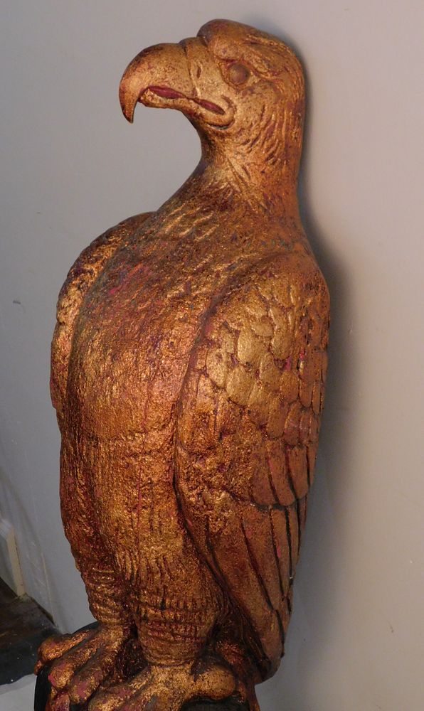 Appraisal: OLD EAGLE SHIP FIGUREHEAD Old carved and painted wood ship's