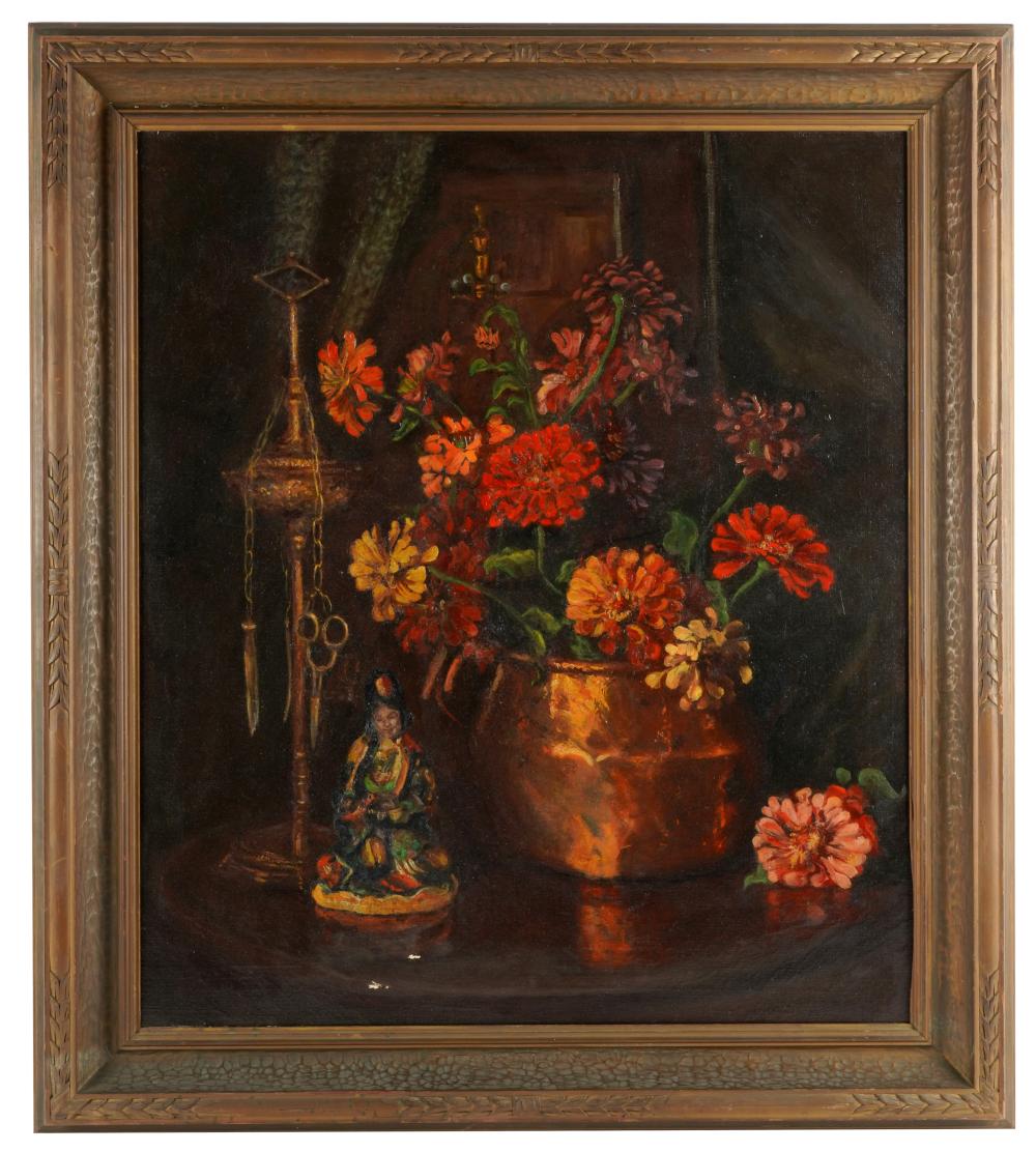 Appraisal: ANTOINETTE DE FOREST MERWIN - STILL LIFEoil on canvas Provenance