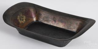 Appraisal: Toleware bread tray th c with later decoration '' l