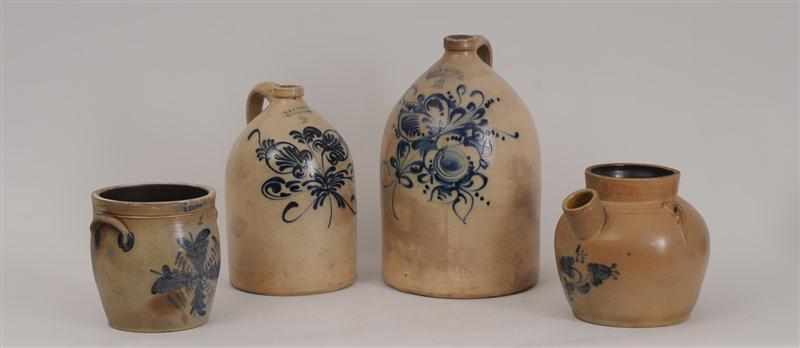 Appraisal: STONEWARE JUGS AND CROCKS x in