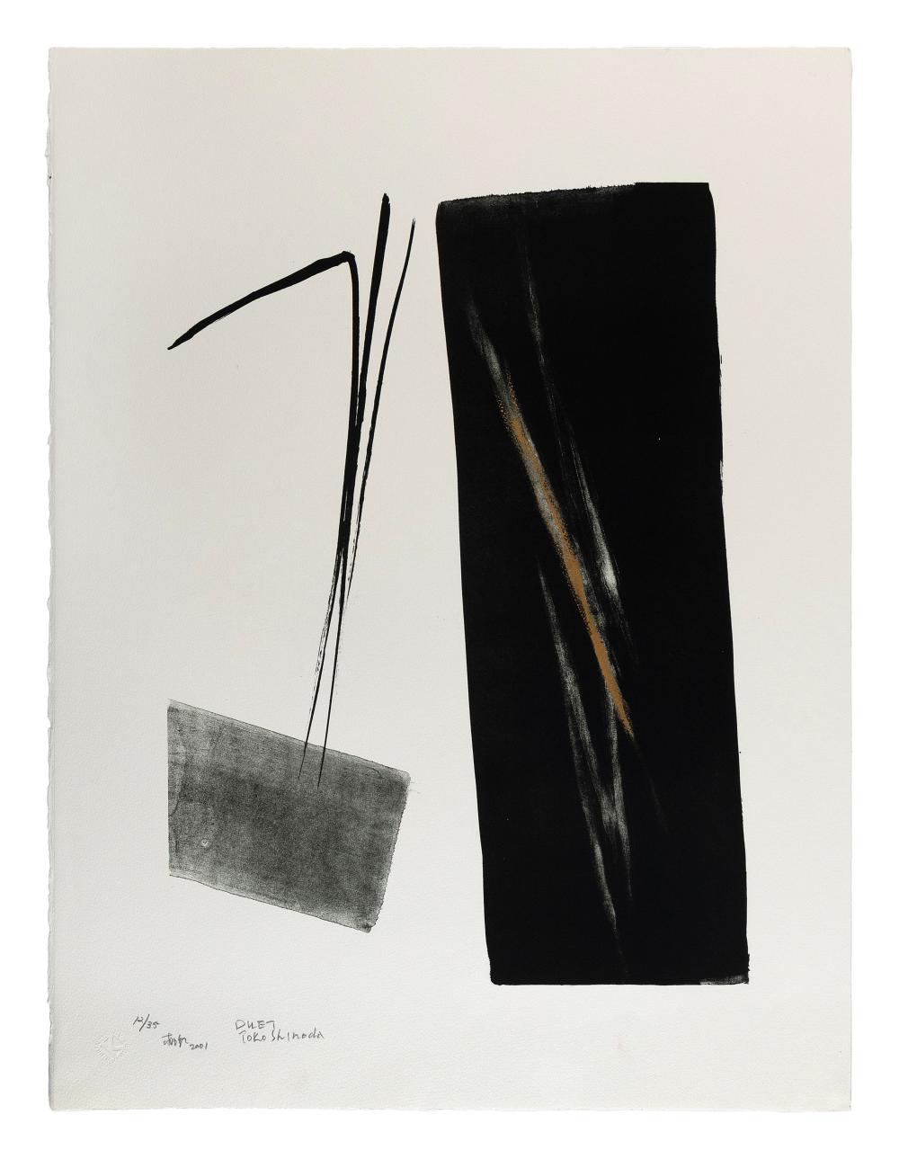 Appraisal: TOKO SHINODA JAPAN - DUET LITHOGRAPH ON PAPER X UNFRAMED