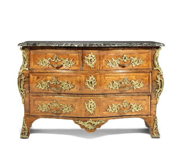 Appraisal: A French mid- th century Louis XV gilt-bronze mounted kingwood