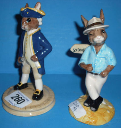 Appraisal: Royal Doulton Bunnykins Figures Captain Cook DB And Sydney DB