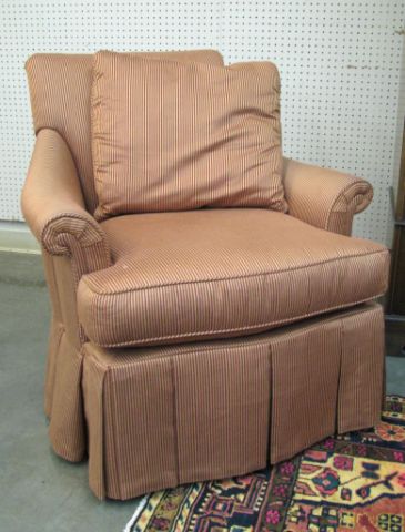 Appraisal: Century Furniture upholstered decorator arm chair with loose back and