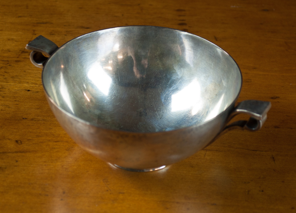 Appraisal: GEORG JENSEN STERLING SILVER BOWL B with split handles and