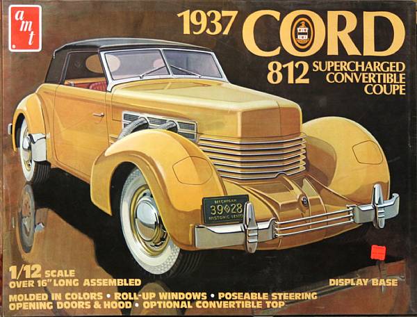 Appraisal: Cord model kits Lot of AMT Cord vehicles in original