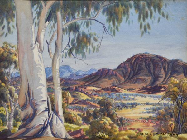 Appraisal: ALBERT NAMATJIRA - Ghost Gums watercolour