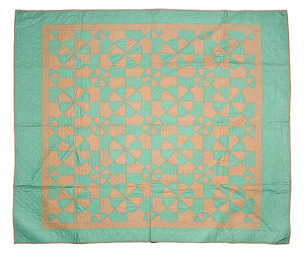 Appraisal: PINWHEEL PIECED QUILT American circa cotton machine pieced and hand