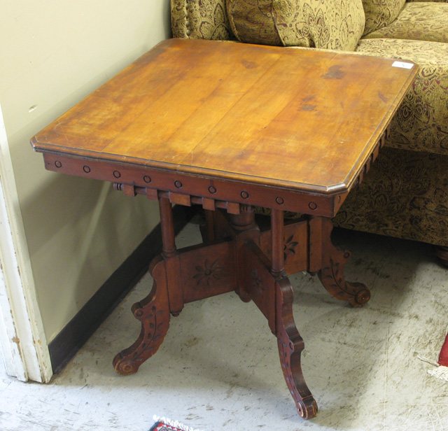 Appraisal: A VICTORIAN LAMP TABLE American late th century having a