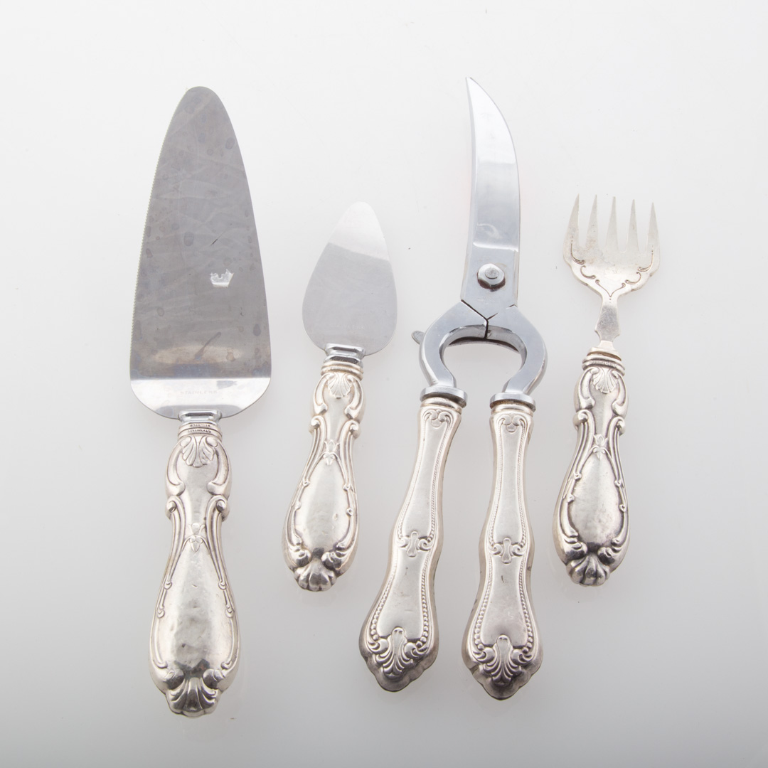 Appraisal: Four Sterling handled serving utensils