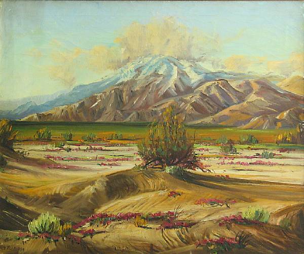 Appraisal: James Arthur Merriam American - Desert in Bloom with Mountains