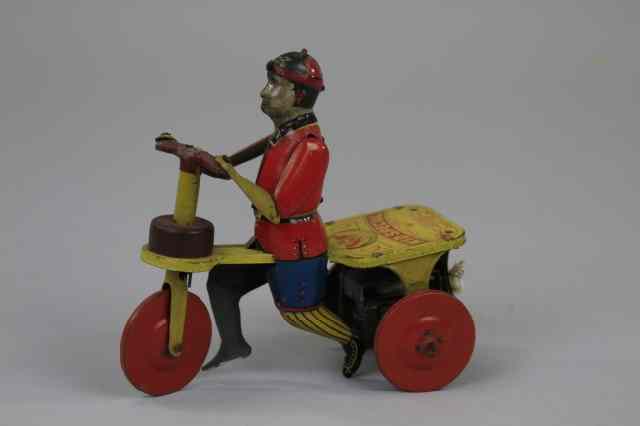 Appraisal: KID FLYER SCOOTER B R USA lithographed tin features boy