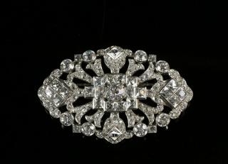 Appraisal: CARTIER BROOCH Platinum and Diamond Brooch circa signed 'CARTIER no