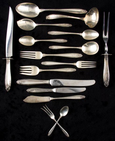 Appraisal: International Prelude Sterling Flatware Service pieces including knives in forks