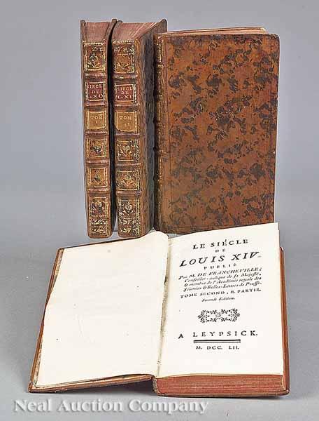 Appraisal: LEATHER BINDINGS Le Siecle de Louis XIV published by M