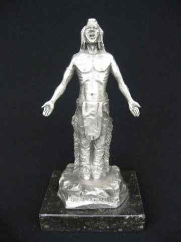 Appraisal: Chilmark Pewter Statue ''Oh Great Spirit'' '' plus marble base