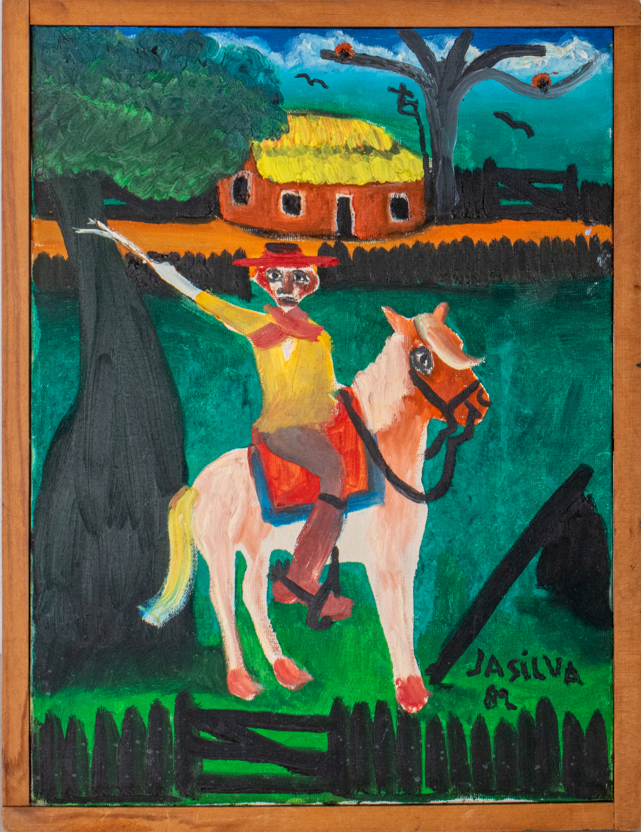 Appraisal: JOSE ANTONIO DA SILVA MAN ON HORSE OIL ON CANVAS