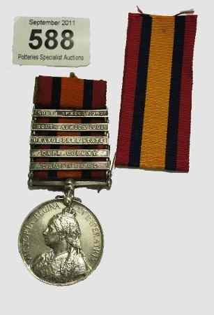 Appraisal: Rare Queen Victoria South African Medal Awarded to GNR J