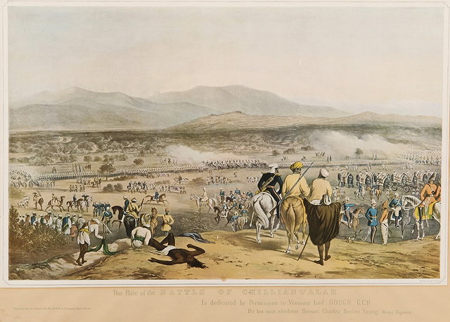 Appraisal: A COLOURED LITHOGRAPH by Dickinson Co The Battle of Chillianwalah