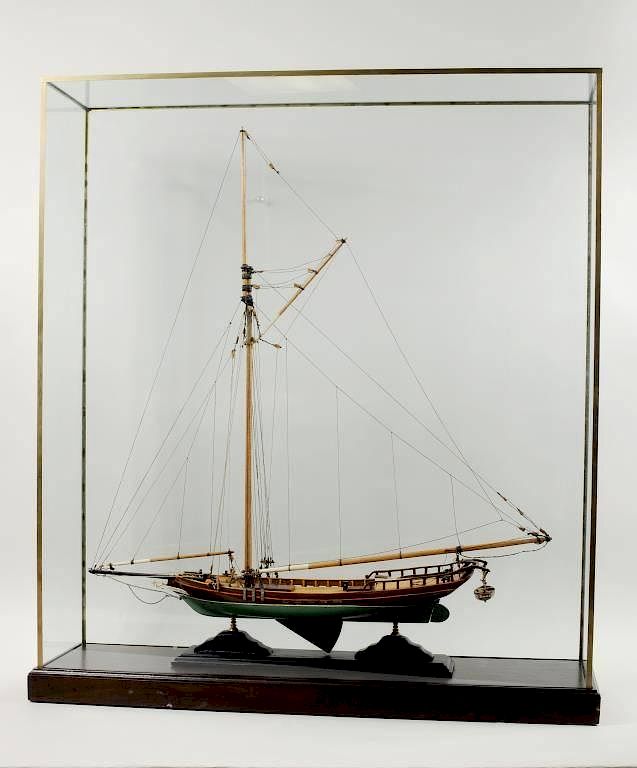 Appraisal: Vintage Ship Model Hudson River Sloop Vintage ship model of