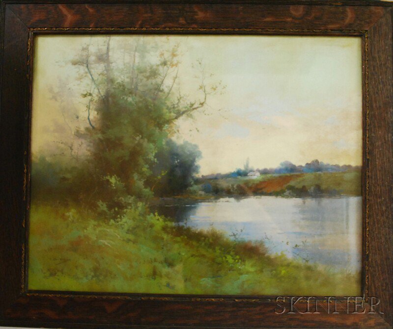 Appraisal: Clarence E Braley American - Landscape with River Signed C