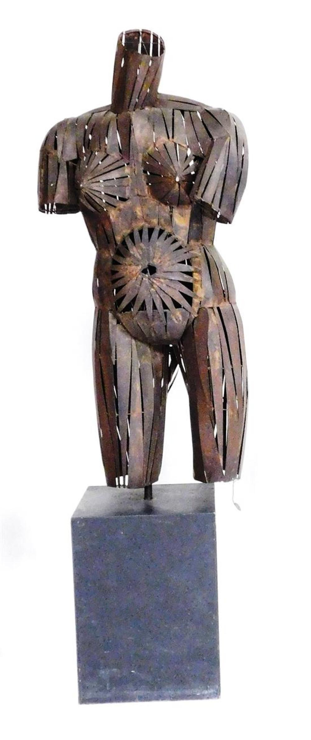 Appraisal: Arthur Moses American th st C Torso c metal sculpture