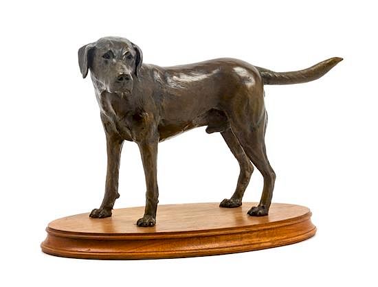 Appraisal: A Bronze Labrador Retriever Sculpture Height x width x depth