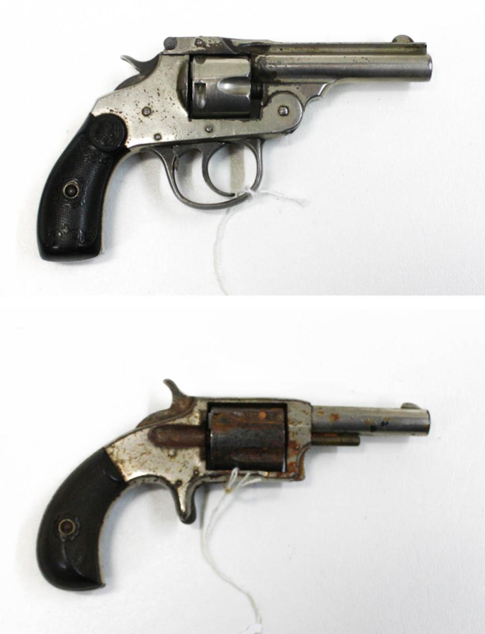 Appraisal: TWO CALIBER REVOLVERS Iver Johnson Arms and Cycle Works top