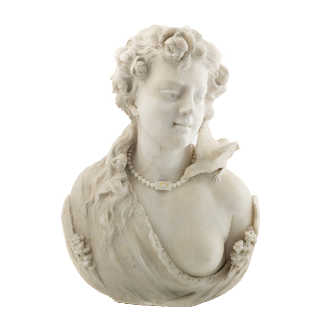 Appraisal: G Andreoni marble bust of a beauty second half- th