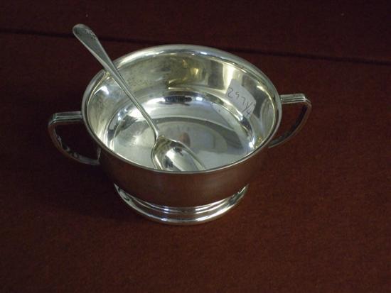 Appraisal: Modern two-handled silver bowl diameter in Birmingham five ozs and