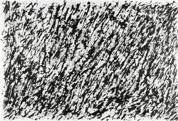 Appraisal: MICHAUX HENRI Namur - Paris Abstract composition India ink on