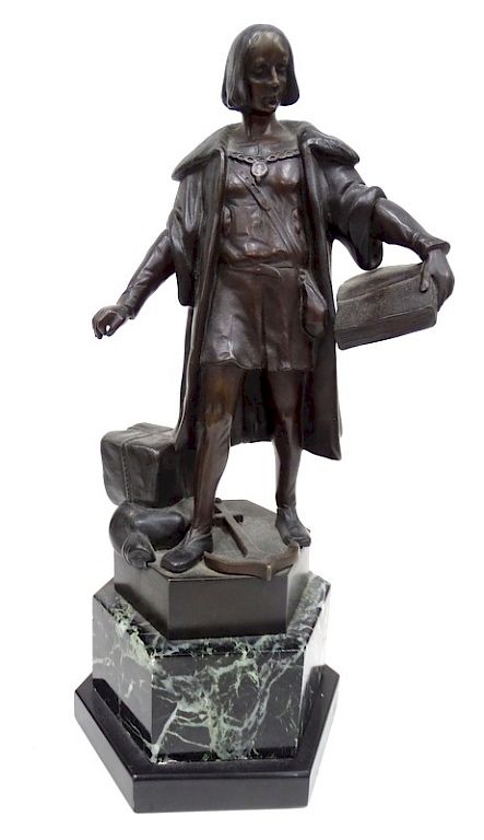 Appraisal: Ernst Beck Austrian - Columbus Statue Ernst Beck Austrian -