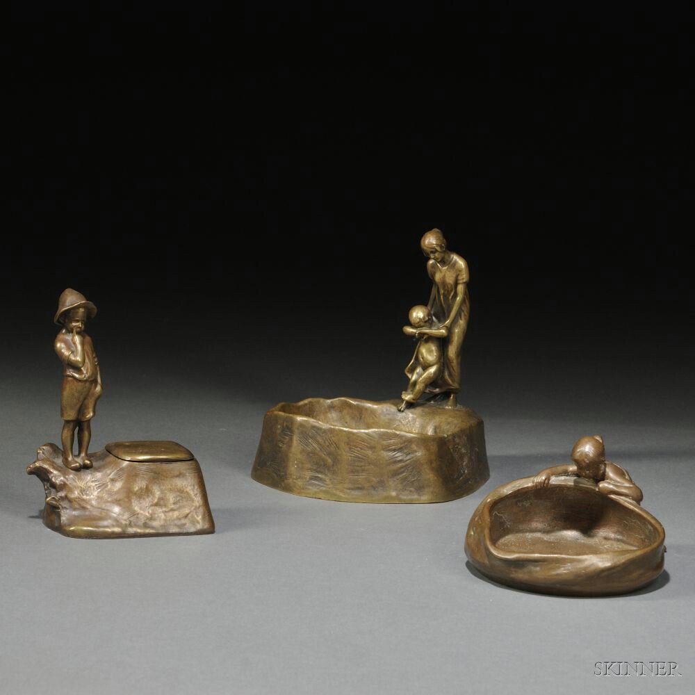 Appraisal: Peter Tereszczuk Austrian - Three Brown-patinated Bronzes one of a