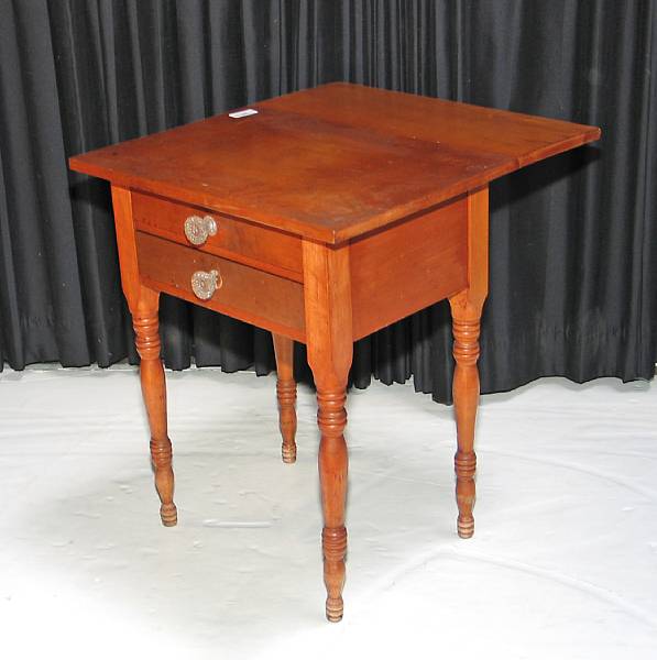 Appraisal: A Federal cherry work table New England circa height in