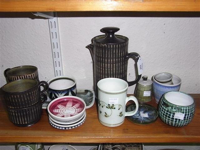 Appraisal: DENNIS TOWNSEND FOR IDEN POTTERY RYEA part coffee set and