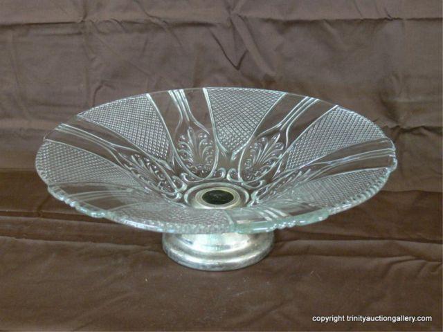 Appraisal: Large Art Deco Style Centerpiece Console Bowl - sits on